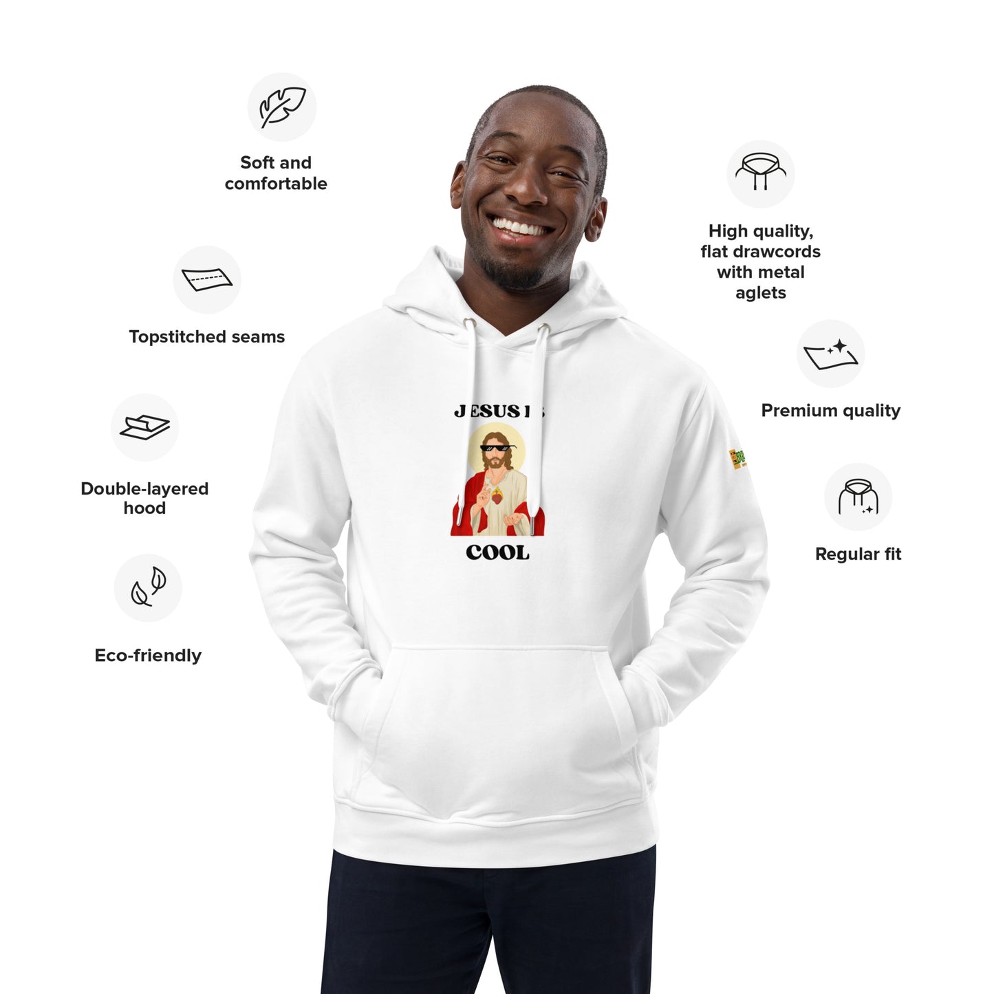 Jesus Is Cool Premium eco hoodie